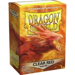 Clear Red ‘Ignicip’ Matte Dragon Shield 100 sztuk 88x63