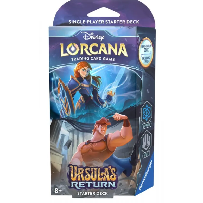 Disney Lorcana TCG - Ursula's Return Starter Deck Sapphire & Steel 1+1 GRATIS