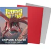 Dragon Shield Matte Dual Sleeves - Crimson & Silver (Czerwone na zewnątrz i srebrne w środku)