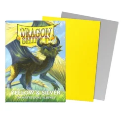 Dragon Shield Matte Dual Sleeves - Yellow & Silver (Żółte na zewnątrz i srebrne w środku)