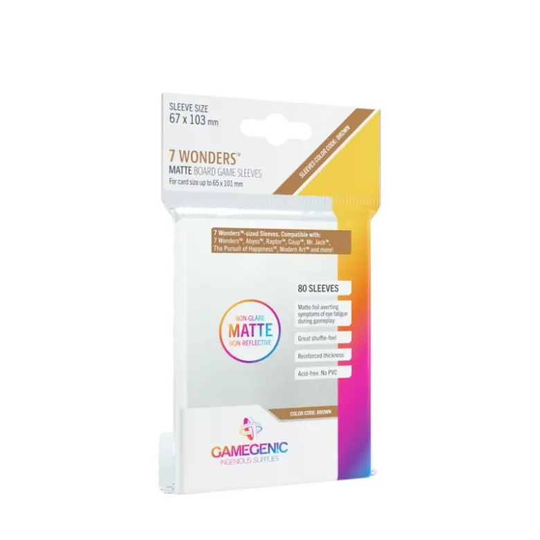 Gamegenic: Matte 7 Wonders Sleeves (67x103 mm), 80 sztuk