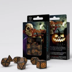 Kości RPG: Haloweenowych Huncwotów Czarno-Pomarańczowe