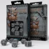 Kości RPG Krasnoludzkie: Szaro-czarne