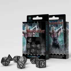 Kości RPG Krwiopijców: Czarno-Srebrne