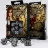 Kości RPG Steampunk Clockwork: Czarno-białe