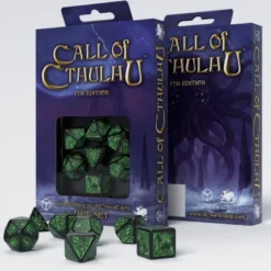 Kości RPG Zew Cthulhu 7. Edycja Czarno-zielone