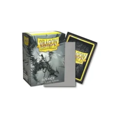 Koszulki Dragon Shield matte dual sleeves Justice standard size (Srebrne na zewnątrz, czarne wewnątrz)