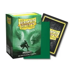 Koszulki Dragon Shield matte dual sleeves Might standard size (Zielone na zewnątrz, czarne wewnątrz)