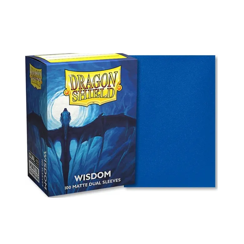 Koszulki Dragon Shield matte dual sleeves Wisdom standard size (Granatowe na zewnątrz, czarne wewnątrz)