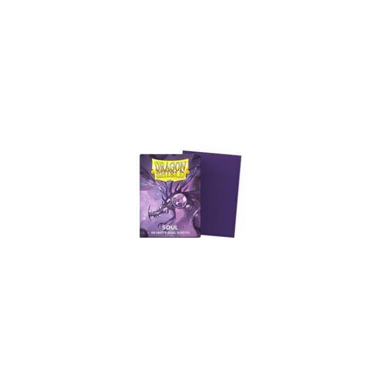 Koszulki Dragon Shield matte dual sleeves Soul standard size (Ciemny Fiolet na zewnątrz, czarne wewnątrz)