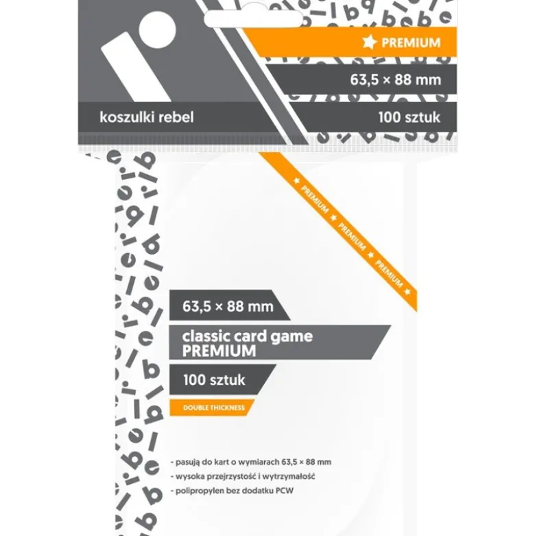 Koszulki na karty Classic Card Game Premium (63,5x88 mm) 100 sztuk Rebel
