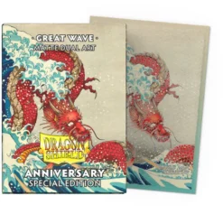 Koszulki Obrazkowe Rocznicowe Metaliczne 'Great Wave' Dragon Shield 100 sztuk