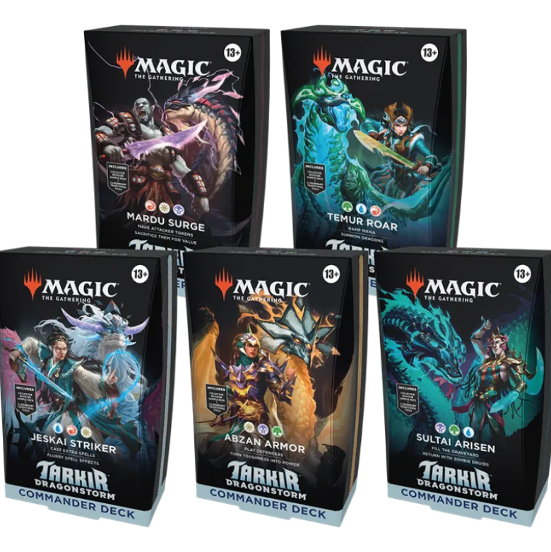 Magic the Gathering: Tarkir - Dragonstorm - Commander Deck (Pakiet 5 różnych)