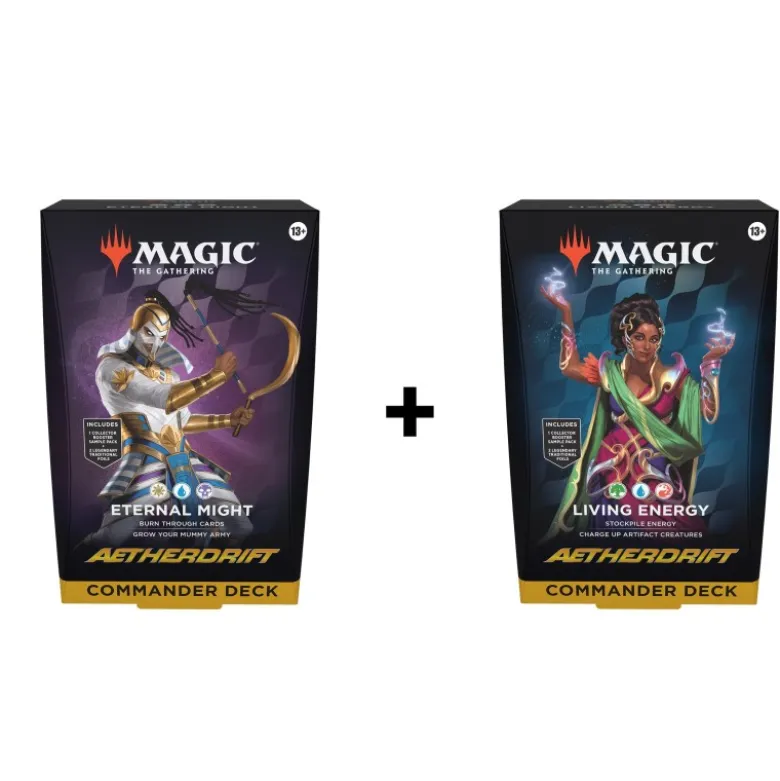 PAKIET: Magic the Gathering: Aetherdrift - Commander Deck: Living Energy + Eternal Might