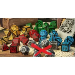 Pakiet 4 różnych Cthulhu Dice Set Kickstarter