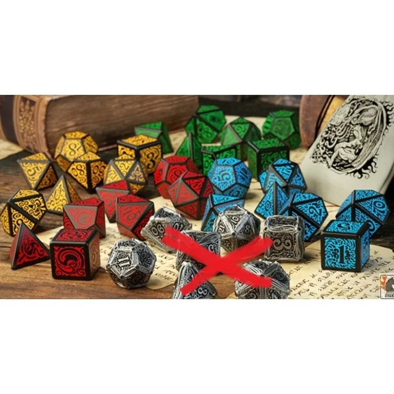 Pakiet 4 różnych Cthulhu Dice Set Kickstarter
