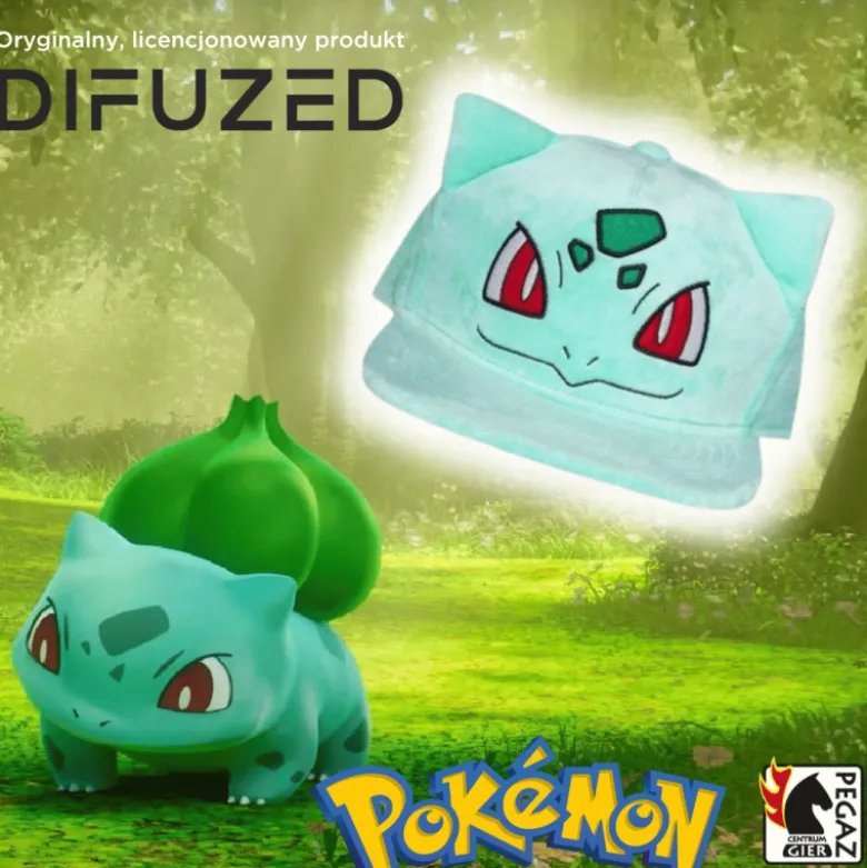 POKEMON - Bulbasaur PLUSH SNAPBACK (Czapka z uszkami) - Oryginalna