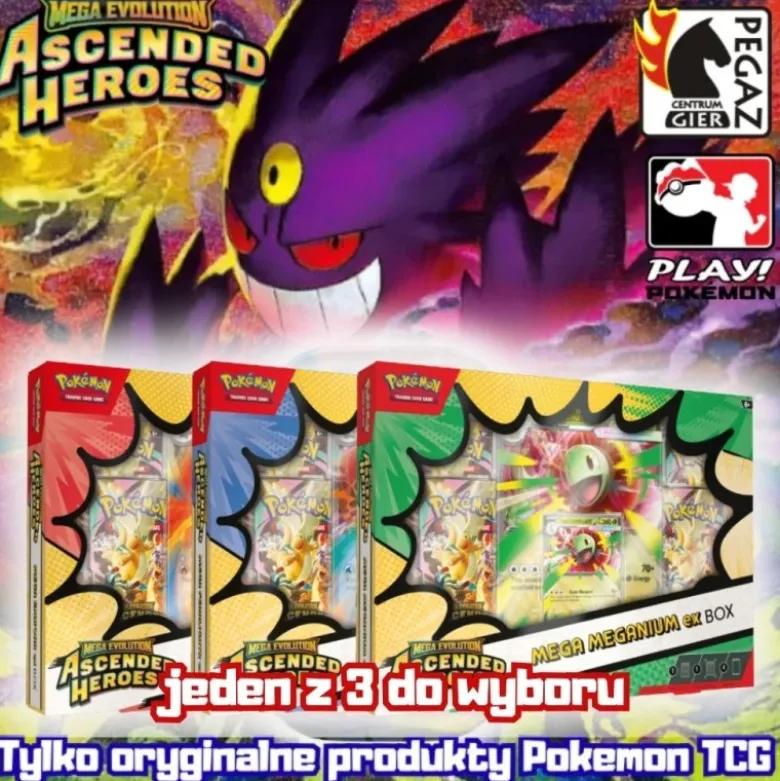 Pokemon TCG: Ascended Heroes - Meganium ex/Emboar ex/Feraligatr ex Box