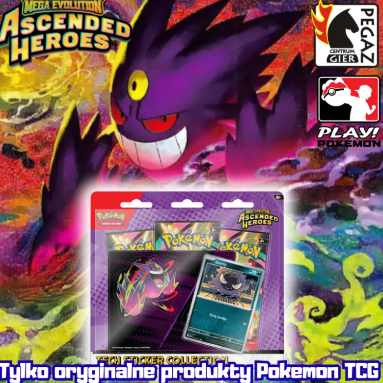 Pokemon TCG: Ascended Heroes - Tech Sticker Collection v Gastly/Mega Gengar