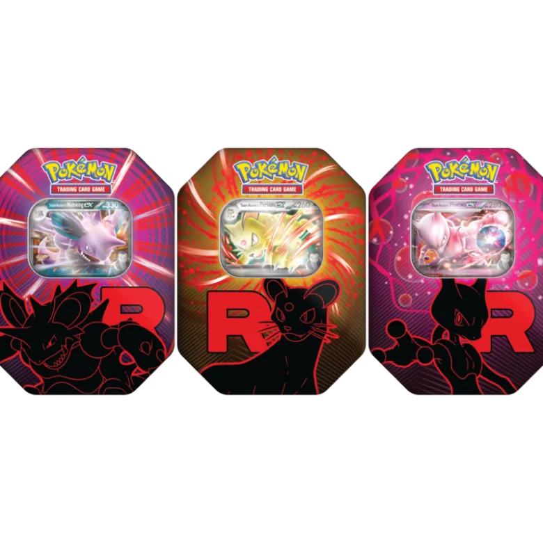 Pokémon TCG: Team Rocket Tin - Zestaw trzech różnych!