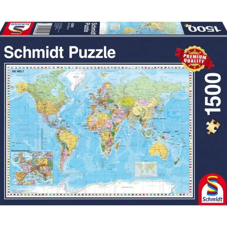 PQ Puzzle 1500 el. Mapa świata