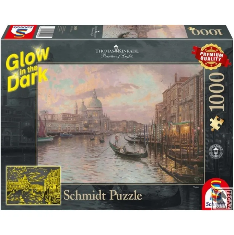 PQ Puzzle 1000 el. THOMAS KINKADE Ulice Wenecji (świecą w ciemności)