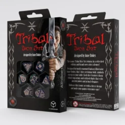 Q Workshop: Tribal Dice Set: Niebiesko-zielono-beżowe