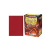 Red - Matte Sleeves - Standard Size Dragon Shield 100 sztuk 88x63