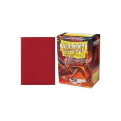 Red - Matte Sleeves - Standard Size Dragon Shield 100 sztuk 88x63