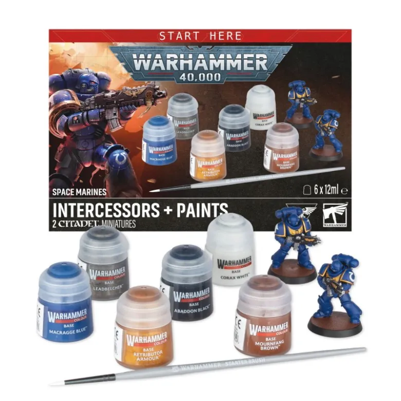 Space Marines: Intercessors + Paints Set