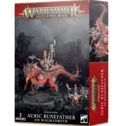 Warhammer Age of Sigmar: Fyreslayers Auric Runesmiter on Magmadroth