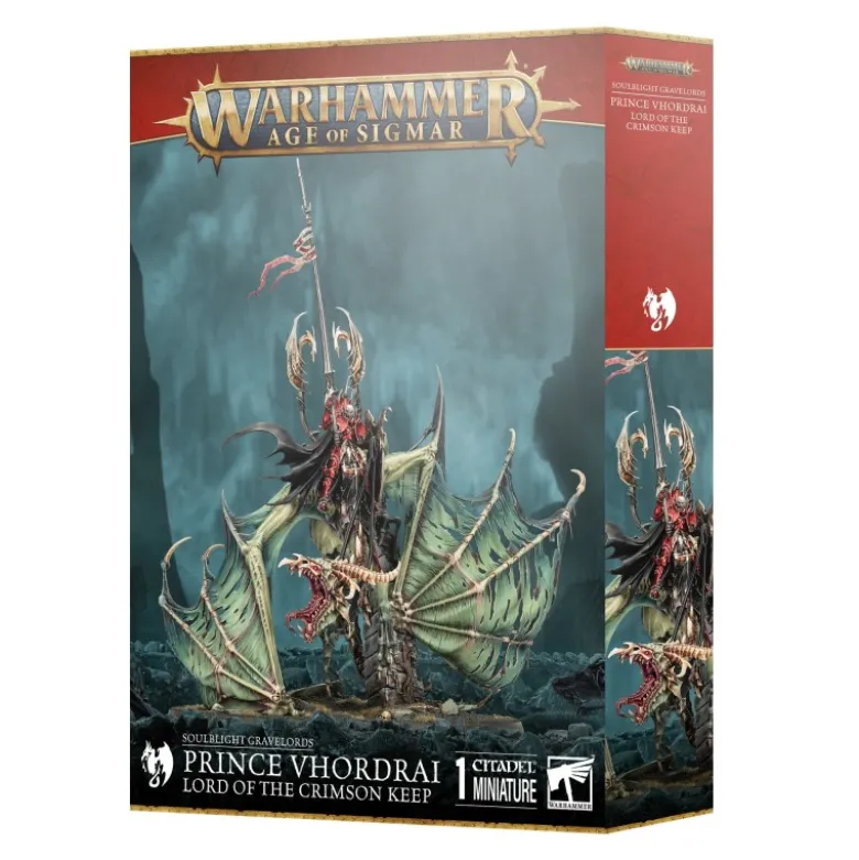 Warhammer Age of Sigmar: Soulblight Gravelords: Prince Vhordrai, Lord of the Crimson Keep/Revenant Draconith