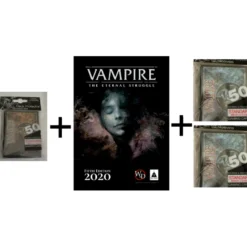 Zestaw! VTES Vampire: The Eternal Stuggle 5 Zestaw Starterów Camarilla + 2x koszulki Krypta + 1x koszulki Biblioteka